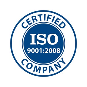 Certified ISO 9001:2008 logo